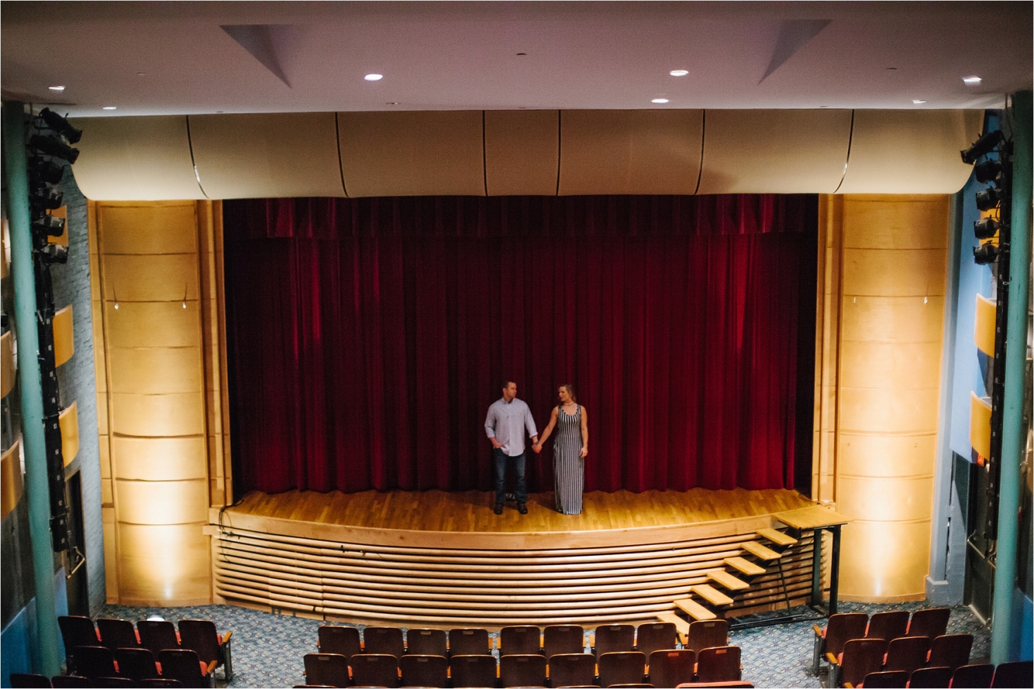 Fun and Colorful Engagement Session in Downtown Grapevine at the Palace Theatre and Grapevine Lake _ Rachel Meagan Photography _ 03