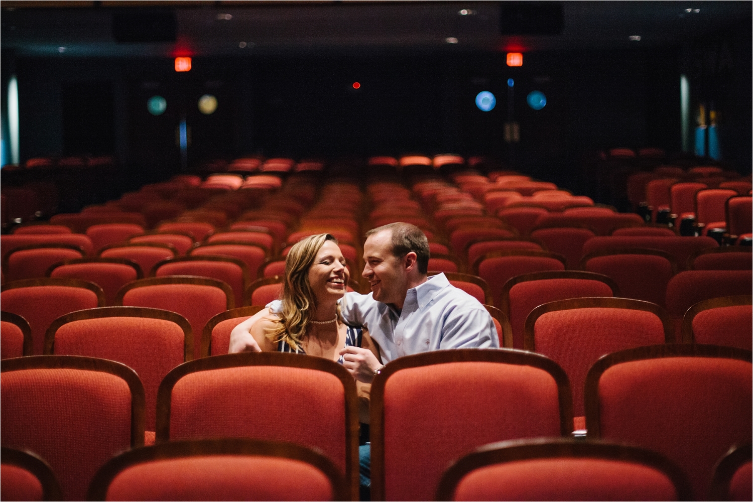Fun and Colorful Engagement Session in Downtown Grapevine at the Palace Theatre and Grapevine Lake _ Rachel Meagan Photography _ 06