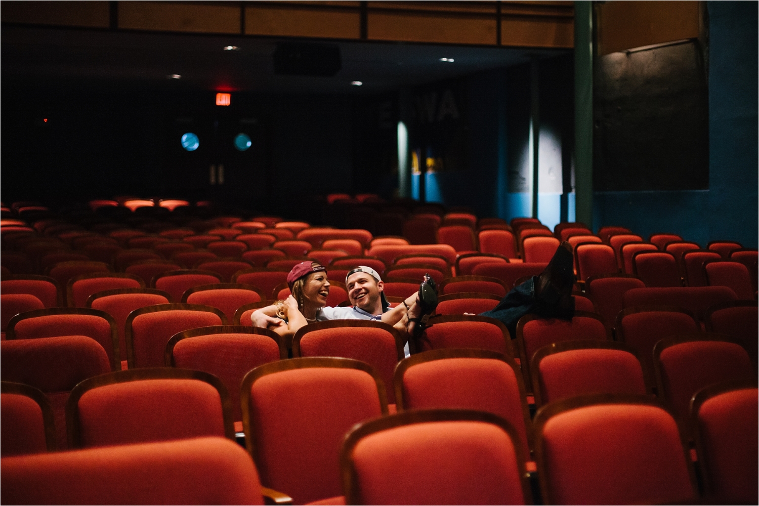 Fun and Colorful Engagement Session in Downtown Grapevine at the Palace Theatre and Grapevine Lake _ Rachel Meagan Photography _ 10