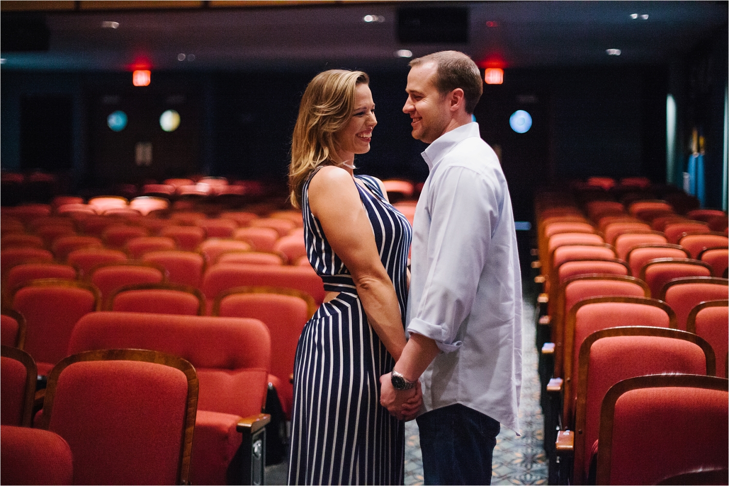 Fun and Colorful Engagement Session in Downtown Grapevine at the Palace Theatre and Grapevine Lake _ Rachel Meagan Photography _ 13