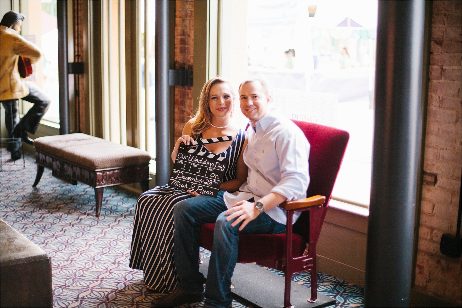 Fun and Colorful Engagement Session in Downtown Grapevine at the Palace Theatre and Grapevine Lake _ Rachel Meagan Photography _ 14