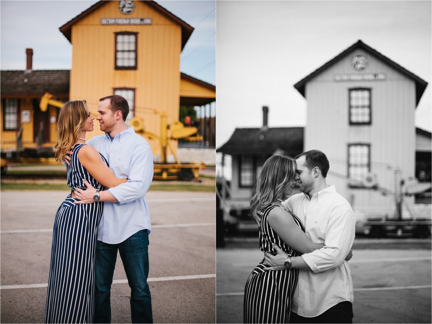 Fun and Colorful Engagement Session in Downtown Grapevine at the Palace Theatre and Grapevine Lake _ Rachel Meagan Photography _ 25