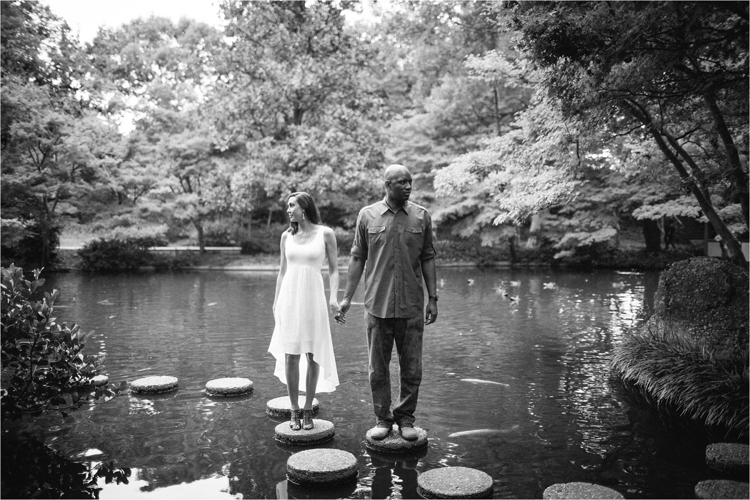 Enagement Session at the Japanese Rose Garden _ Fort Worth Botanical Gardens _ Images by North Texas Wedding Photographer, Rachel Meagan Photography _ 04