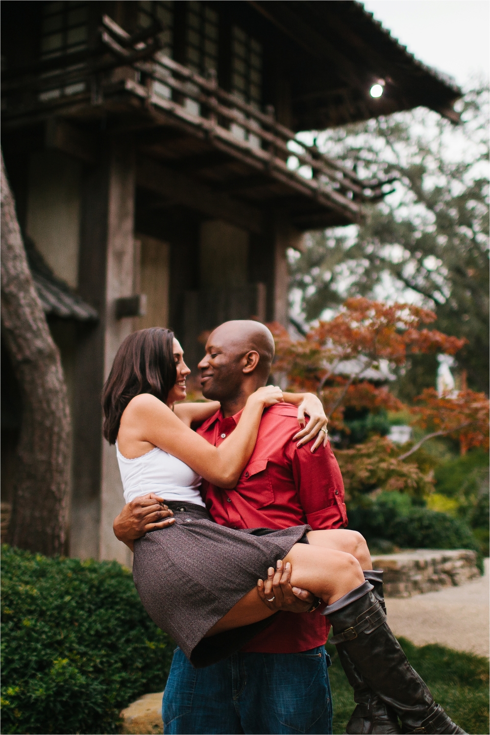 Enagement Session at the Japanese Rose Garden _ Fort Worth Botanical Gardens _ Images by North Texas Wedding Photographer, Rachel Meagan Photography _ 21