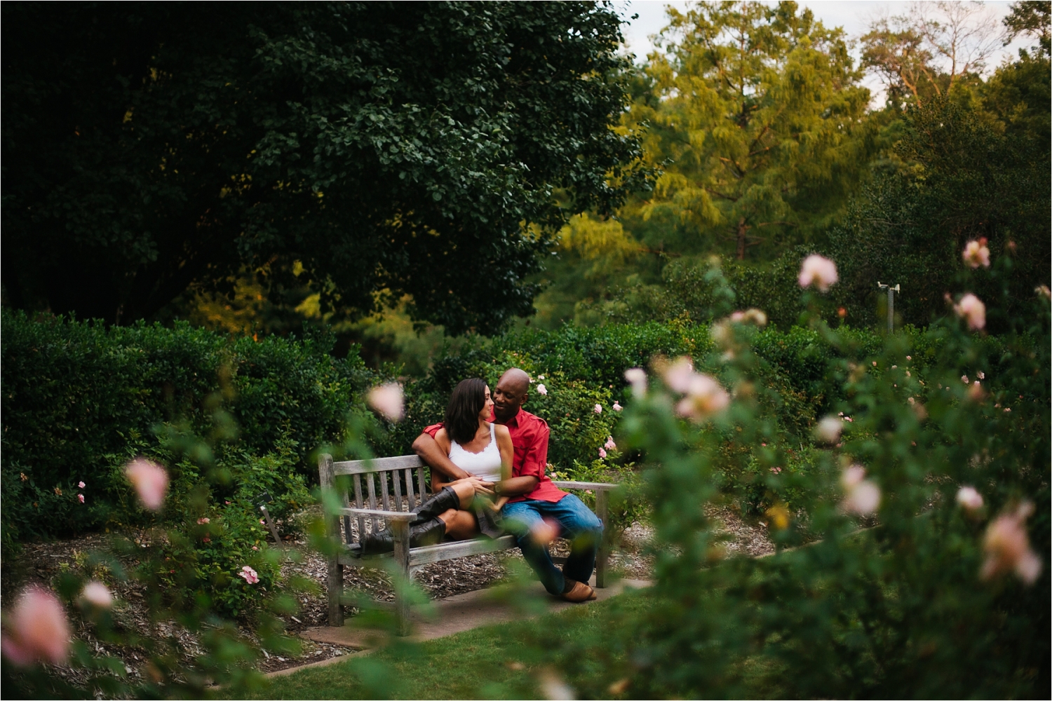 Enagement Session at the Japanese Rose Garden _ Fort Worth Botanical Gardens _ Images by North Texas Wedding Photographer, Rachel Meagan Photography _ 26