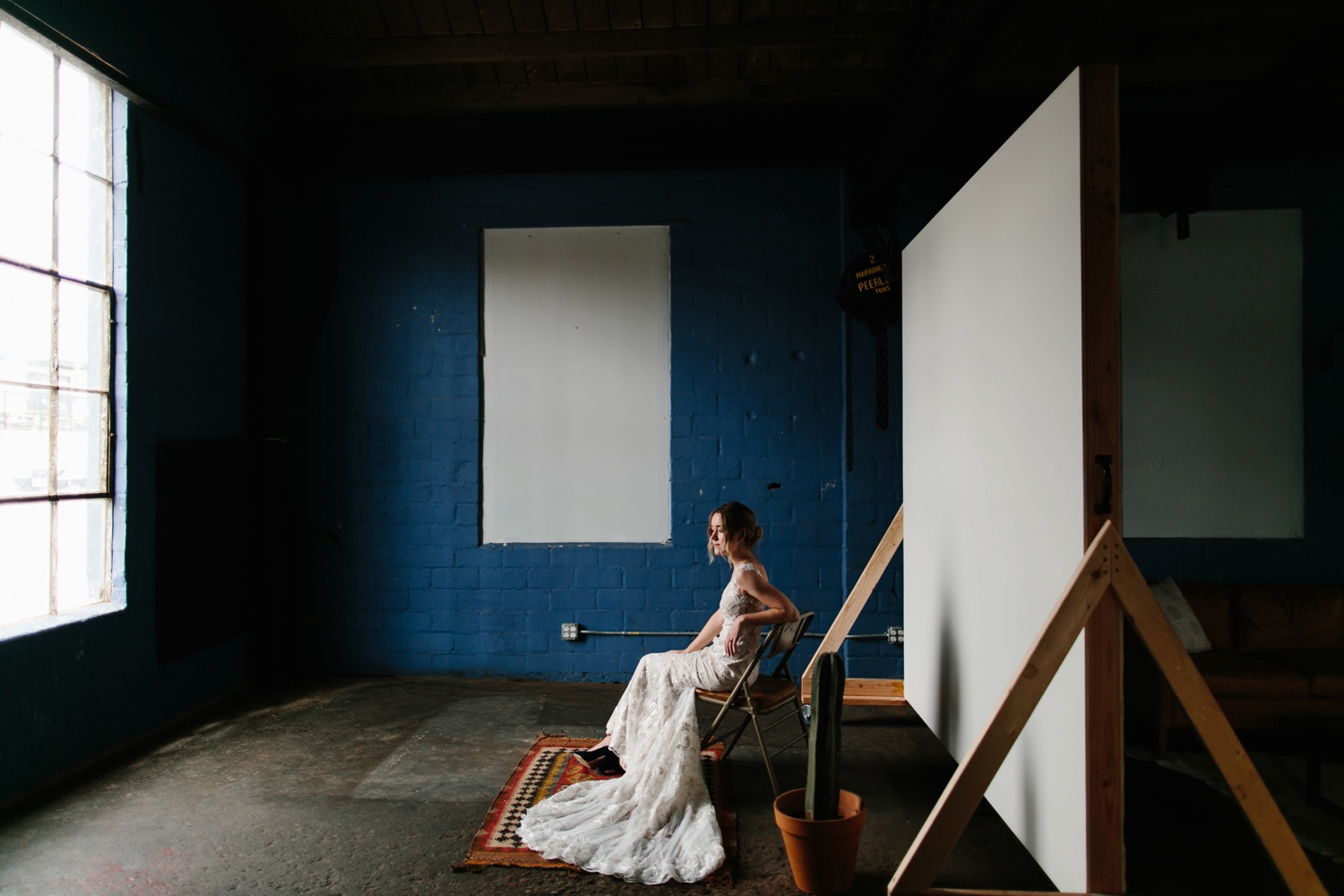 Kami | a industrial, editorial, studio bridal session at The Darkroom Fort Worth by North Texas Wedding Photographer Rachel Meagan Photography | 02