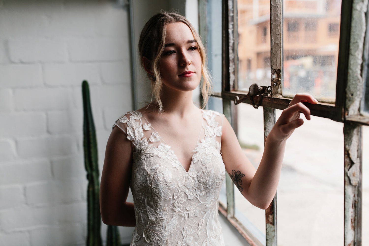 Kami | a industrial, editorial, studio bridal session at The Darkroom Fort Worth by North Texas Wedding Photographer Rachel Meagan Photography | 25