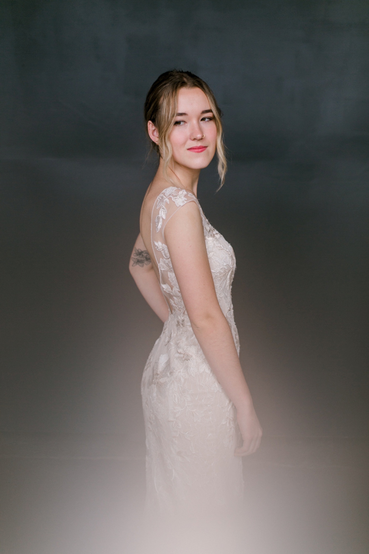 Kami | a industrial, editorial, studio bridal session at The Darkroom Fort Worth by North Texas Wedding Photographer Rachel Meagan Photography | 35