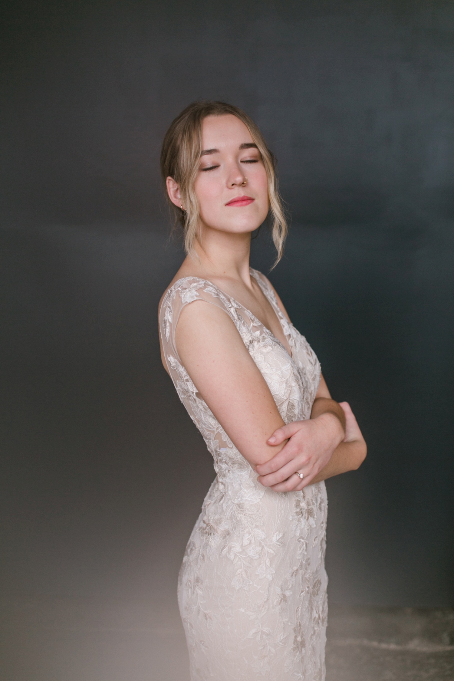 Kami | a industrial, editorial, studio bridal session at The Darkroom Fort Worth by North Texas Wedding Photographer Rachel Meagan Photography | 37