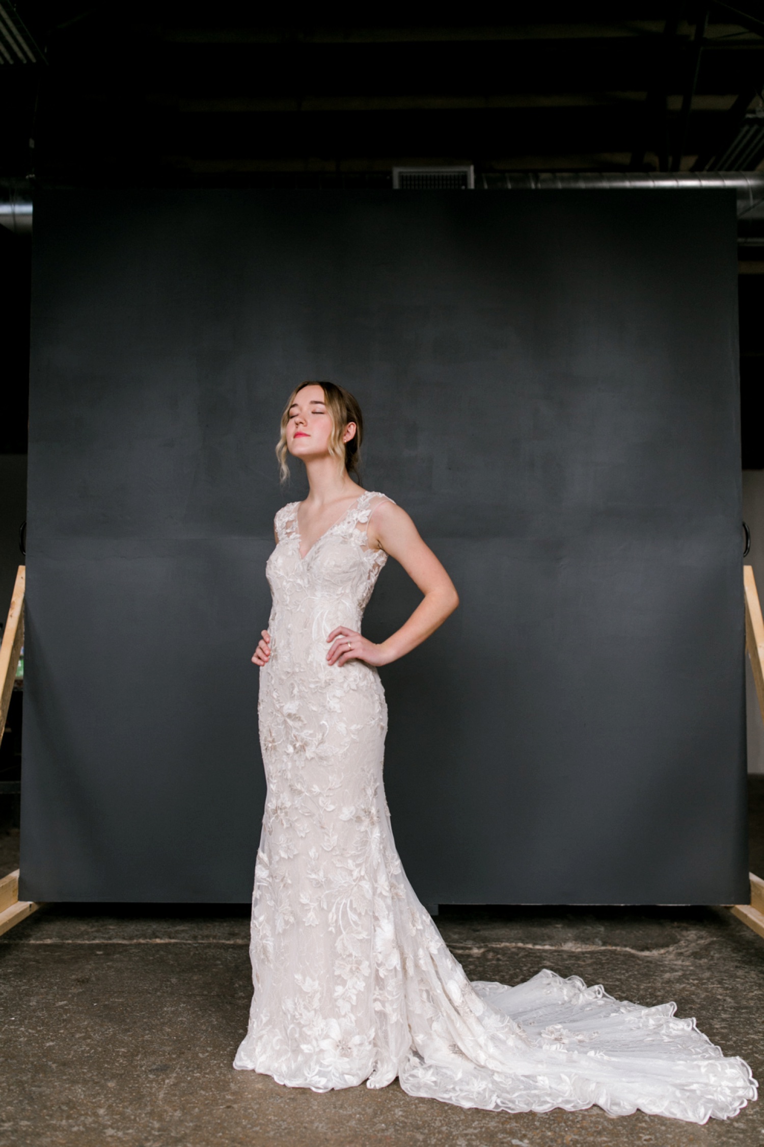 Kami | a industrial, editorial, studio bridal session at The Darkroom Fort Worth by North Texas Wedding Photographer Rachel Meagan Photography | 44
