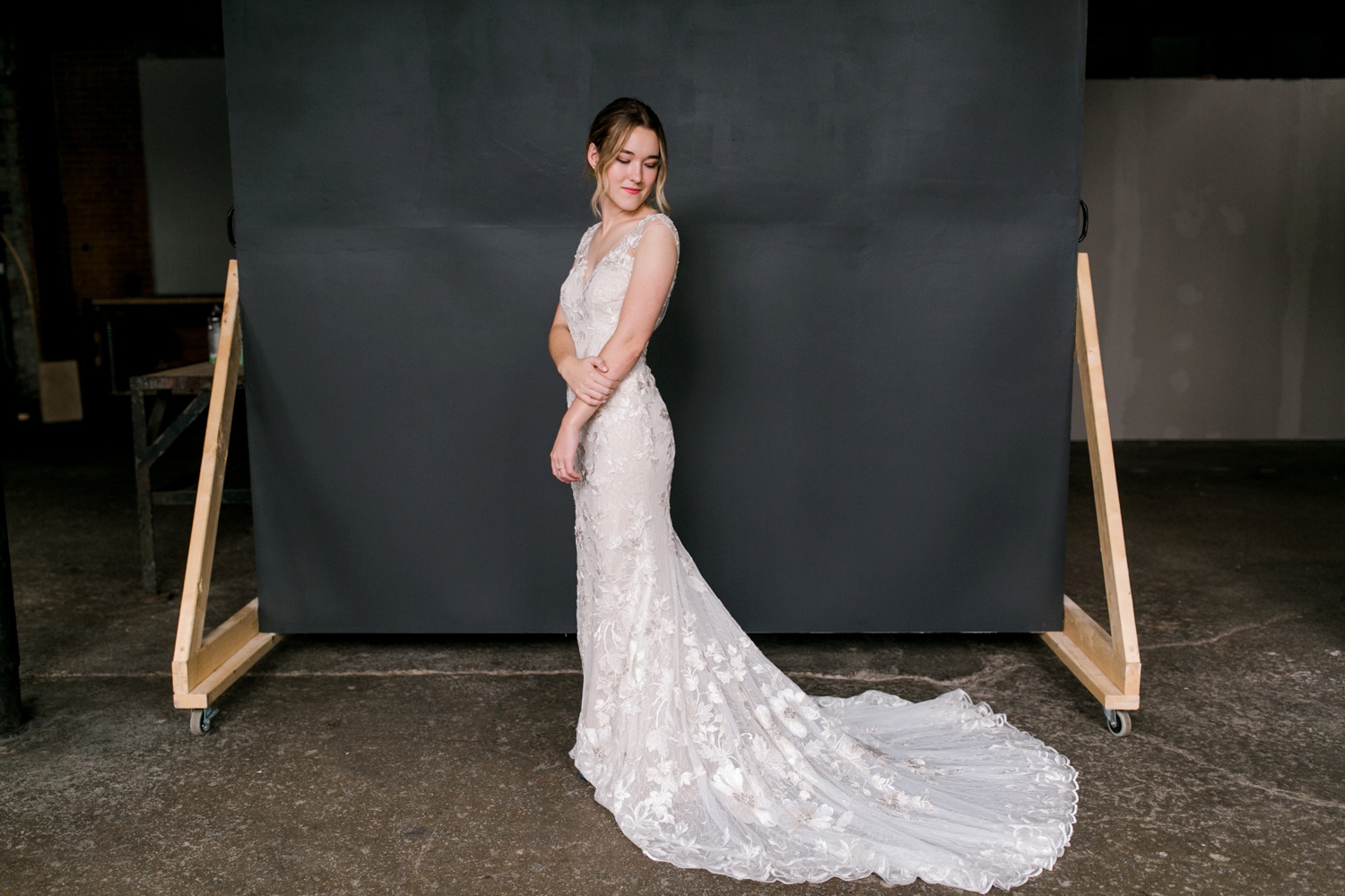 Kami | a industrial, editorial, studio bridal session at The Darkroom Fort Worth by North Texas Wedding Photographer Rachel Meagan Photography | 45