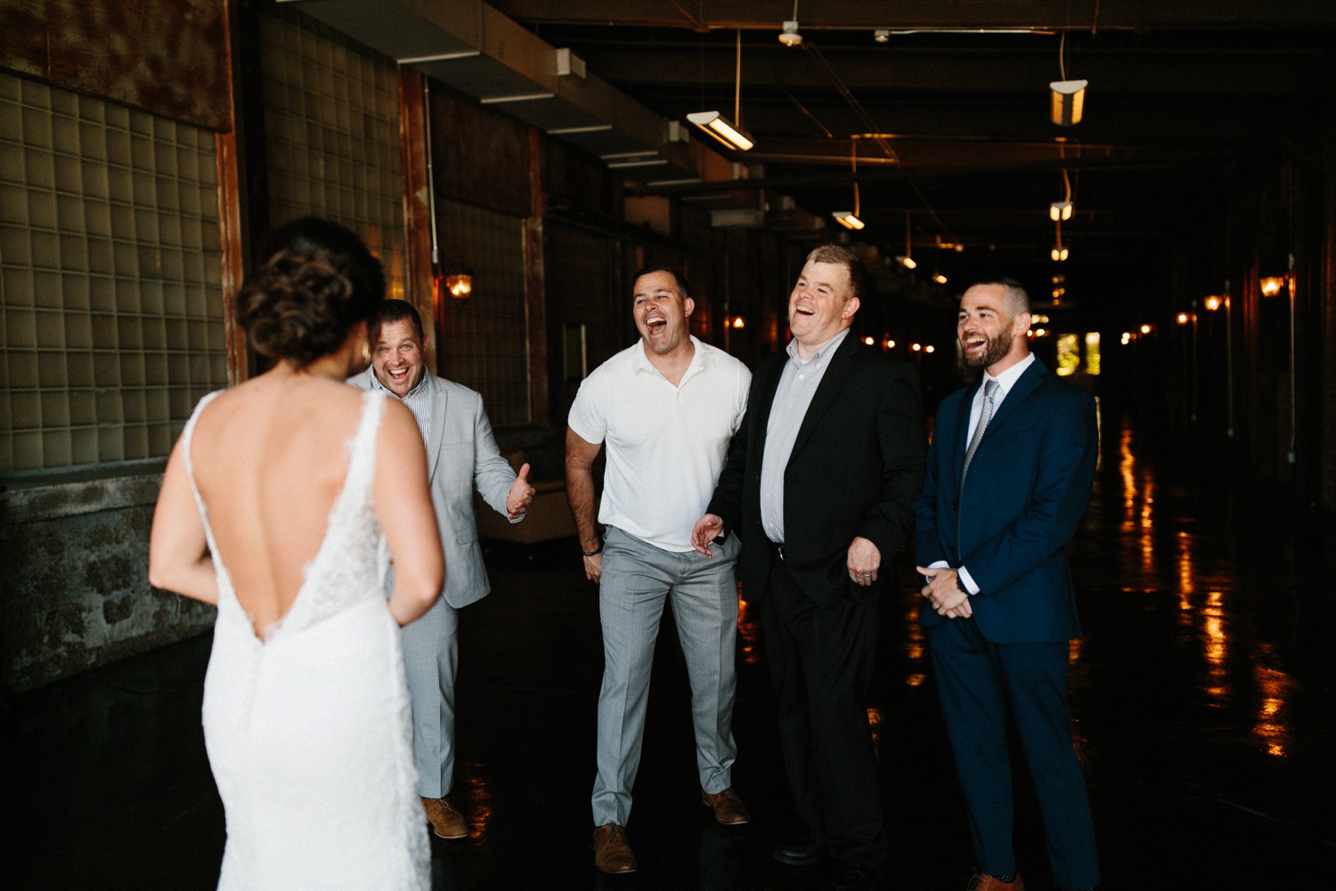Virginia + Kory | emotional, industrial style wedding with dusty blue, ivory, and gold accents at the Mckinney Cotton Mill by North Texas Wedding Photographer Rachel Meagan Photography | 008