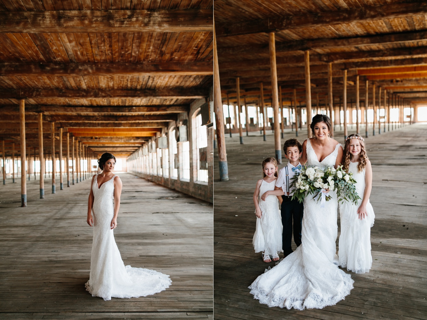 Virginia + Kory | emotional, industrial style wedding with dusty blue, ivory, and gold accents at the Mckinney Cotton Mill by North Texas Wedding Photographer Rachel Meagan Photography | 010