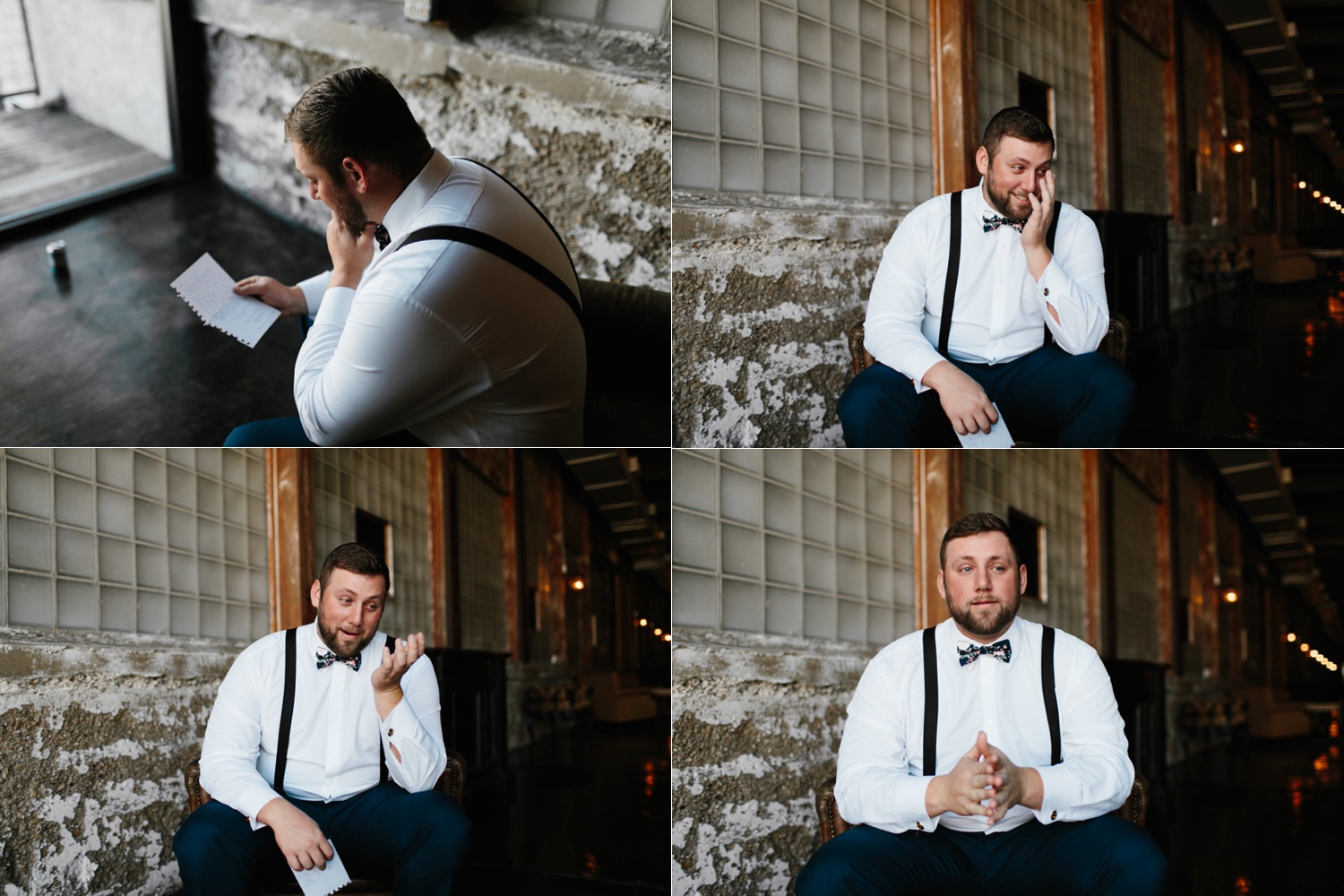 Virginia + Kory | emotional, industrial style wedding with dusty blue, ivory, and gold accents at the Mckinney Cotton Mill by North Texas Wedding Photographer Rachel Meagan Photography | 019