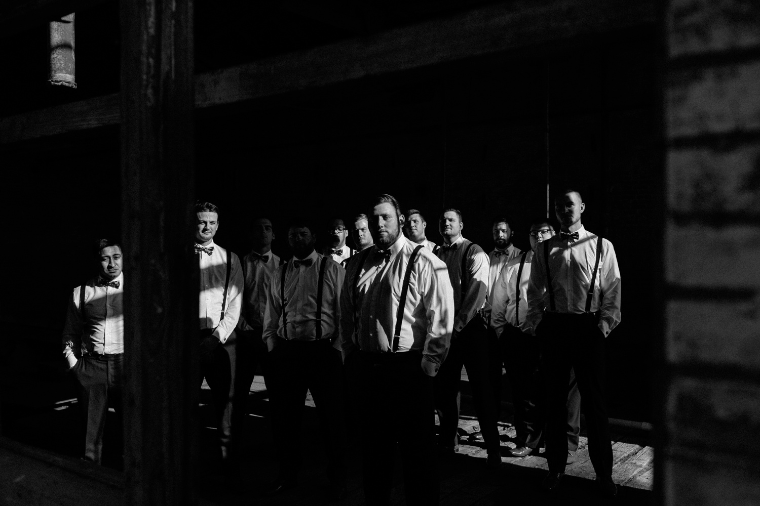 Virginia + Kory | emotional, industrial style wedding with dusty blue, ivory, and gold accents at the Mckinney Cotton Mill by North Texas Wedding Photographer Rachel Meagan Photography | 026