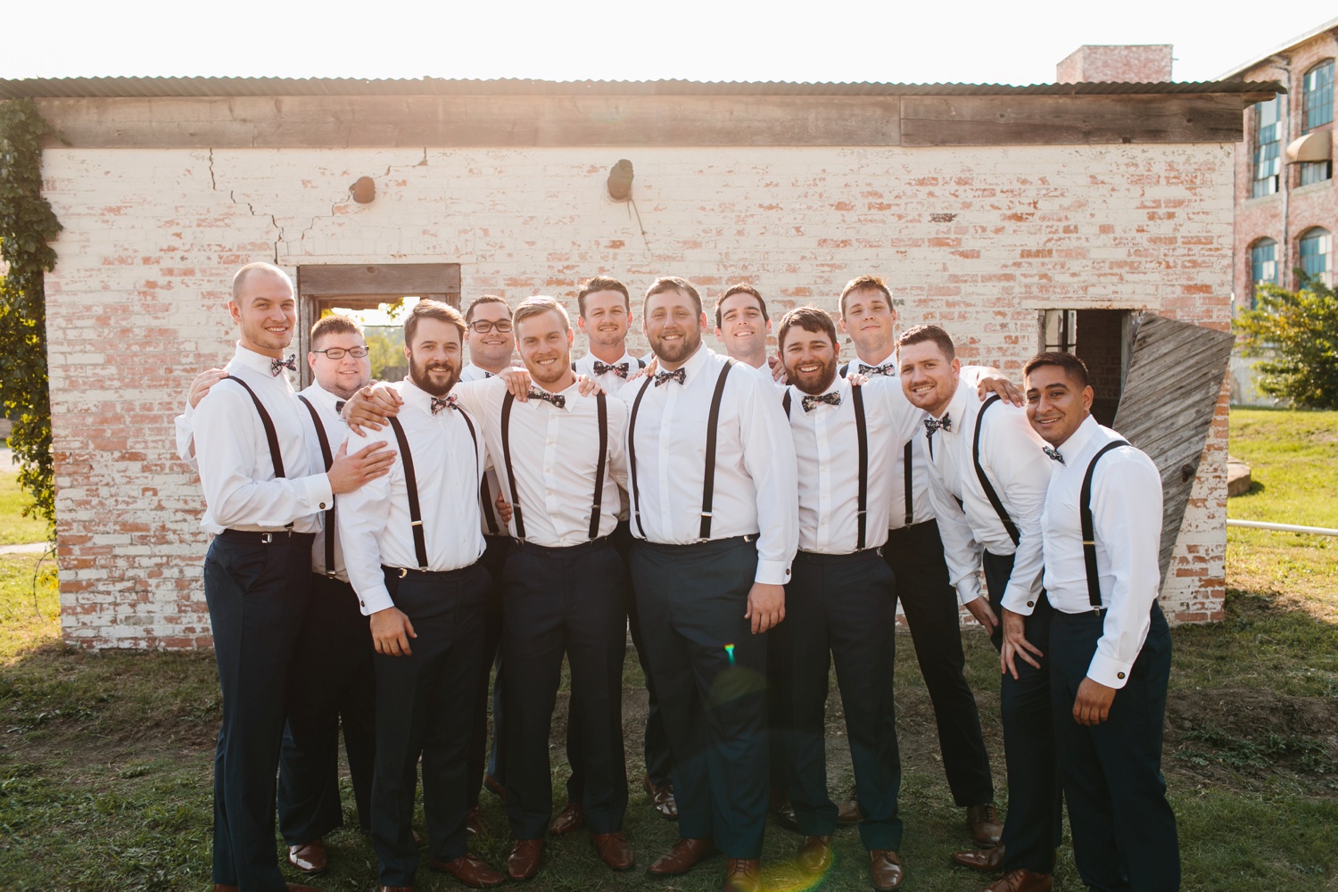 Virginia + Kory | emotional, industrial style wedding with dusty blue, ivory, and gold accents at the Mckinney Cotton Mill by North Texas Wedding Photographer Rachel Meagan Photography | 029