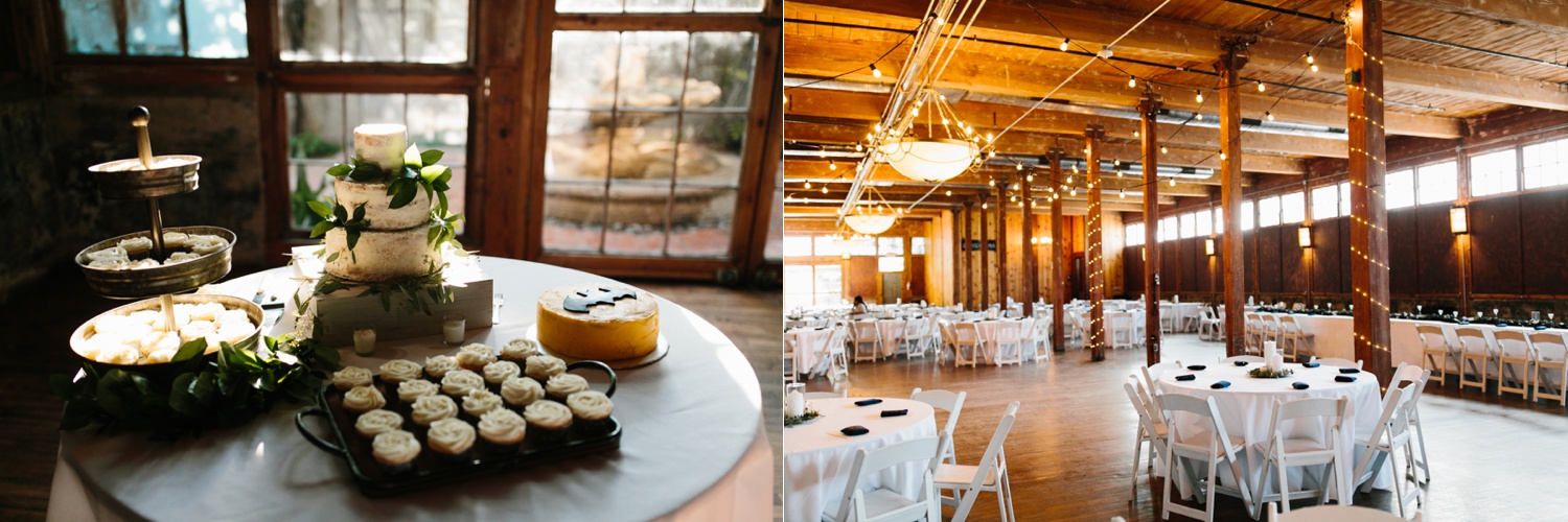 Virginia + Kory | emotional, industrial style wedding with dusty blue, ivory, and gold accents at the Mckinney Cotton Mill by North Texas Wedding Photographer Rachel Meagan Photography | 030