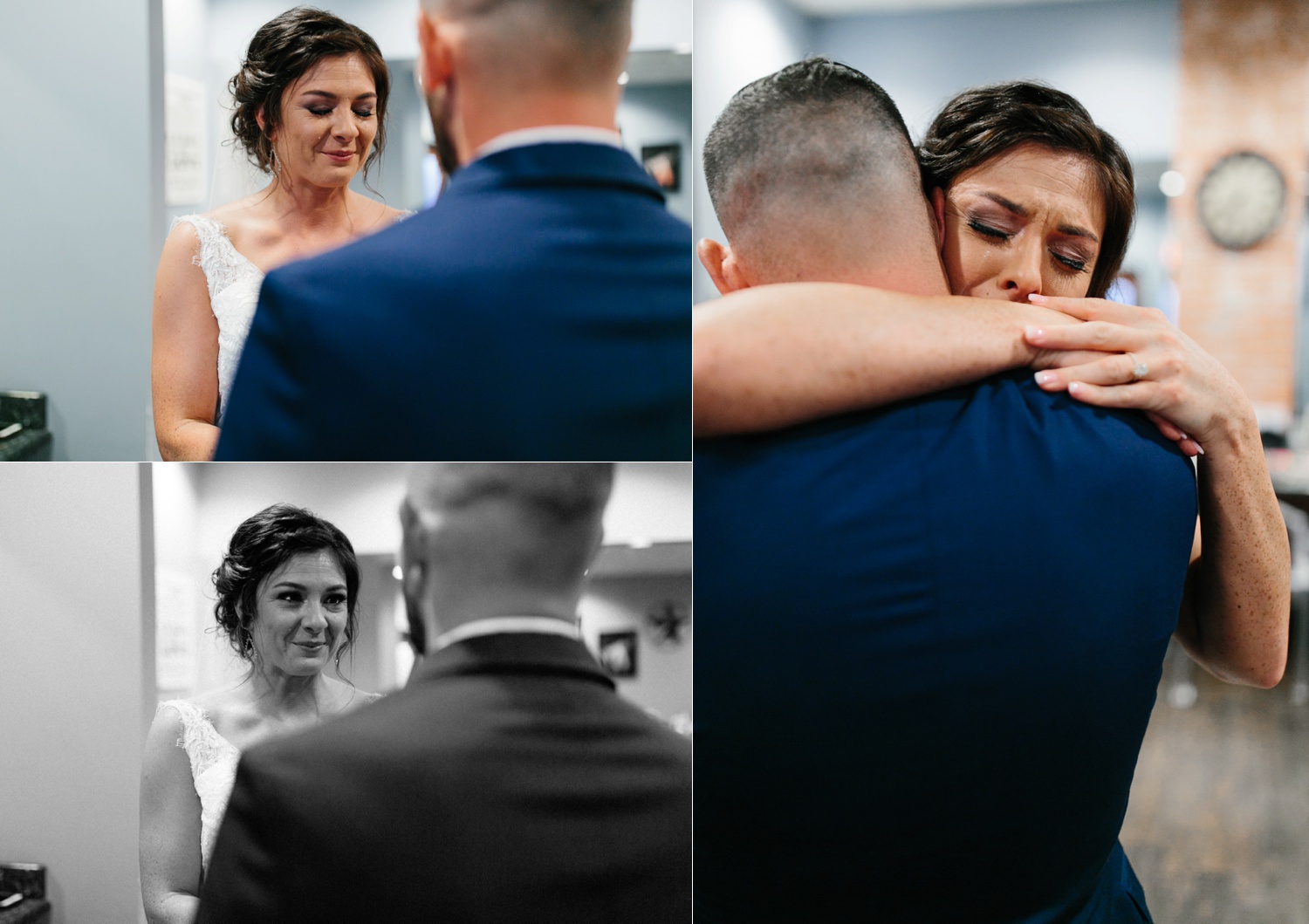 Virginia + Kory | emotional, industrial style wedding with dusty blue, ivory, and gold accents at the Mckinney Cotton Mill by North Texas Wedding Photographer Rachel Meagan Photography | 033