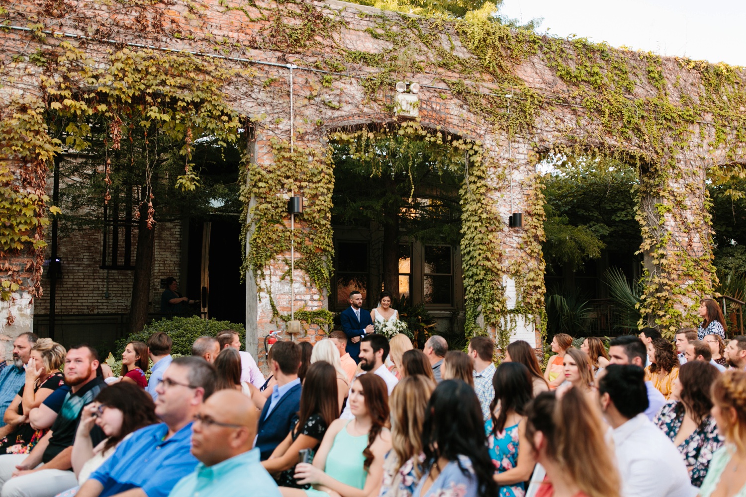 Virginia + Kory | emotional, industrial style wedding with dusty blue, ivory, and gold accents at the Mckinney Cotton Mill by North Texas Wedding Photographer Rachel Meagan Photography | 042