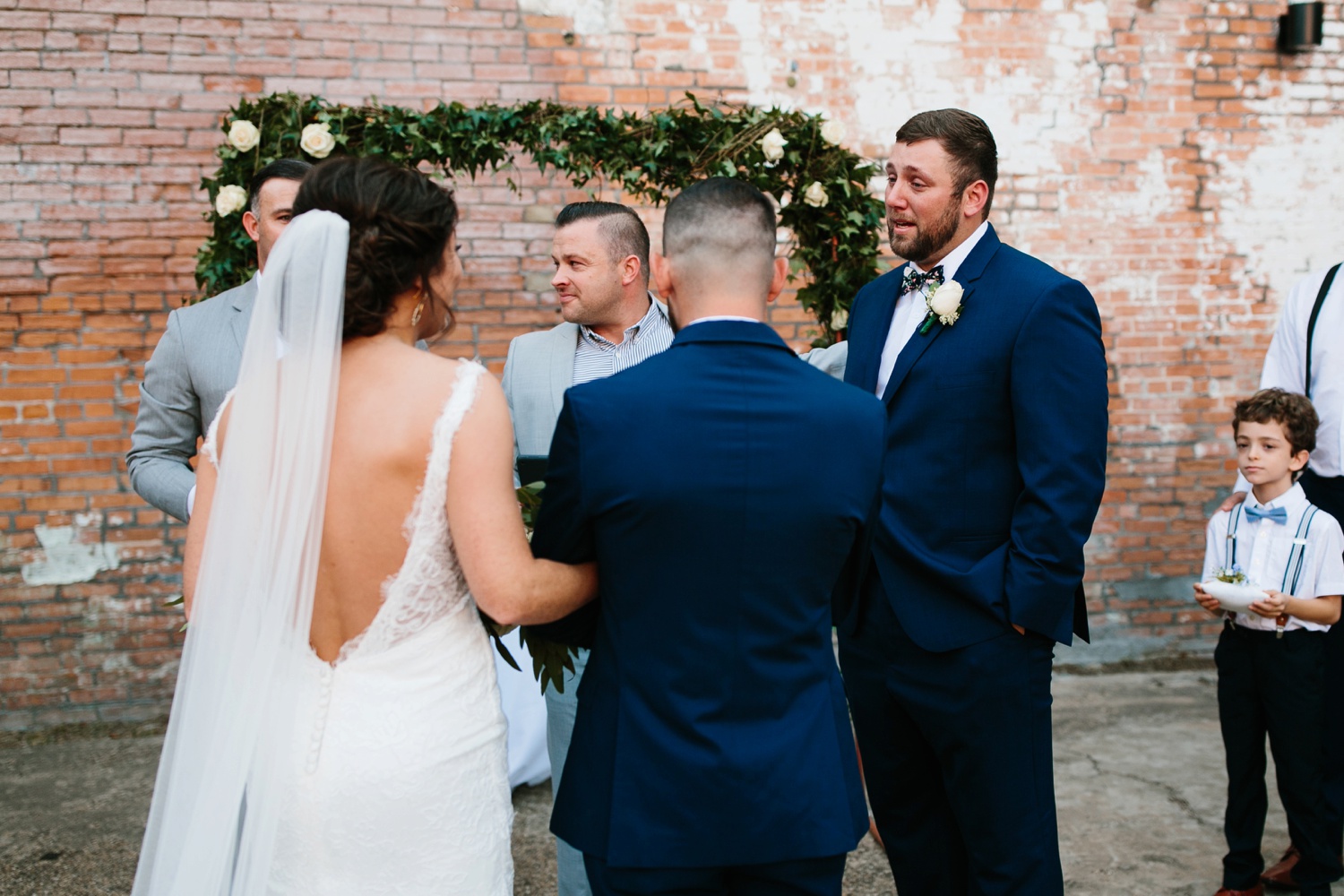 Virginia + Kory | emotional, industrial style wedding with dusty blue, ivory, and gold accents at the Mckinney Cotton Mill by North Texas Wedding Photographer Rachel Meagan Photography | 051