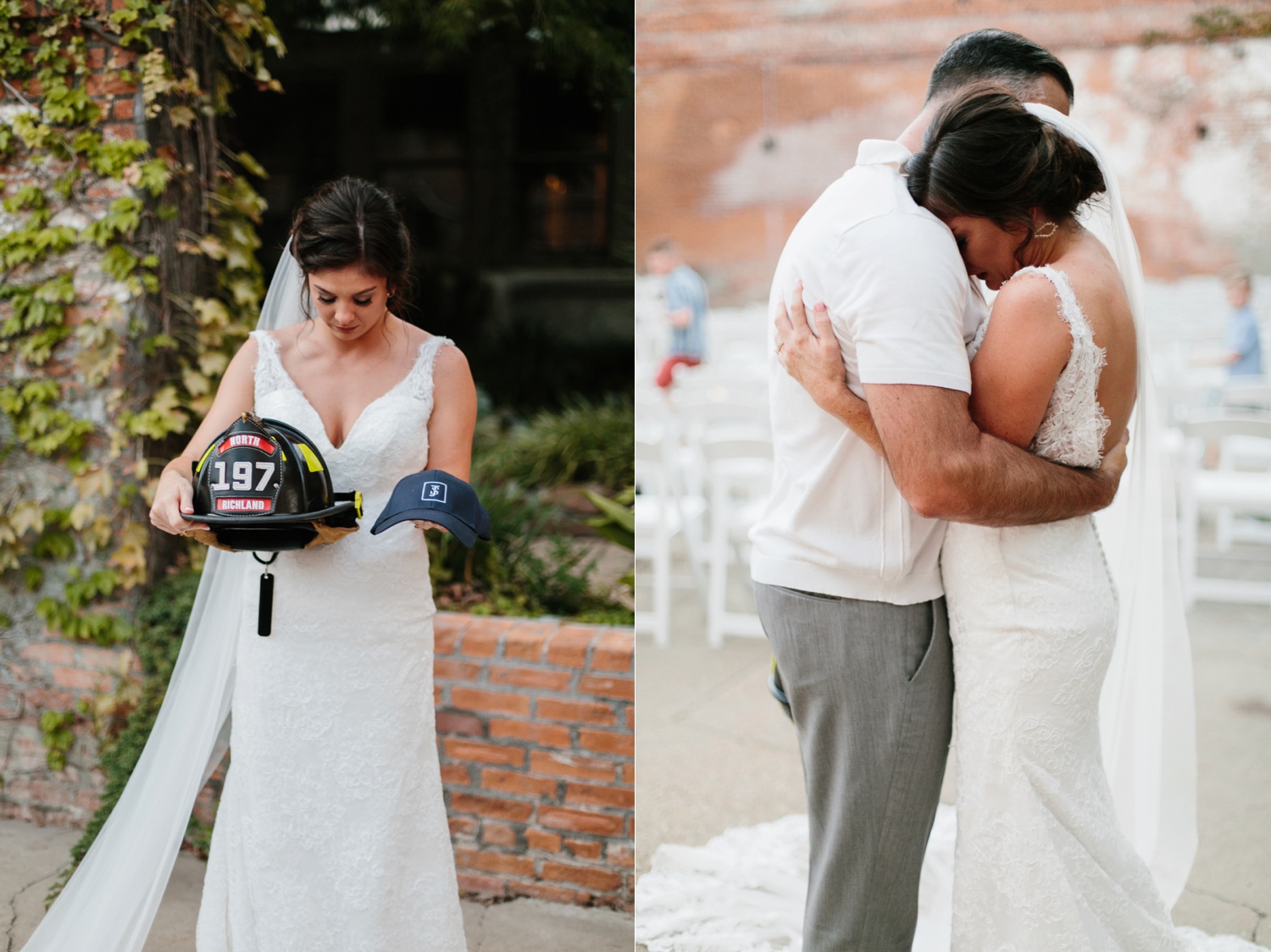 Virginia + Kory | emotional, industrial style wedding with dusty blue, ivory, and gold accents at the Mckinney Cotton Mill by North Texas Wedding Photographer Rachel Meagan Photography | 092