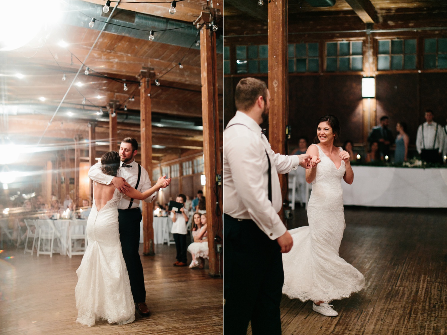 Virginia + Kory | emotional, industrial style wedding with dusty blue, ivory, and gold accents at the Mckinney Cotton Mill by North Texas Wedding Photographer Rachel Meagan Photography | 104