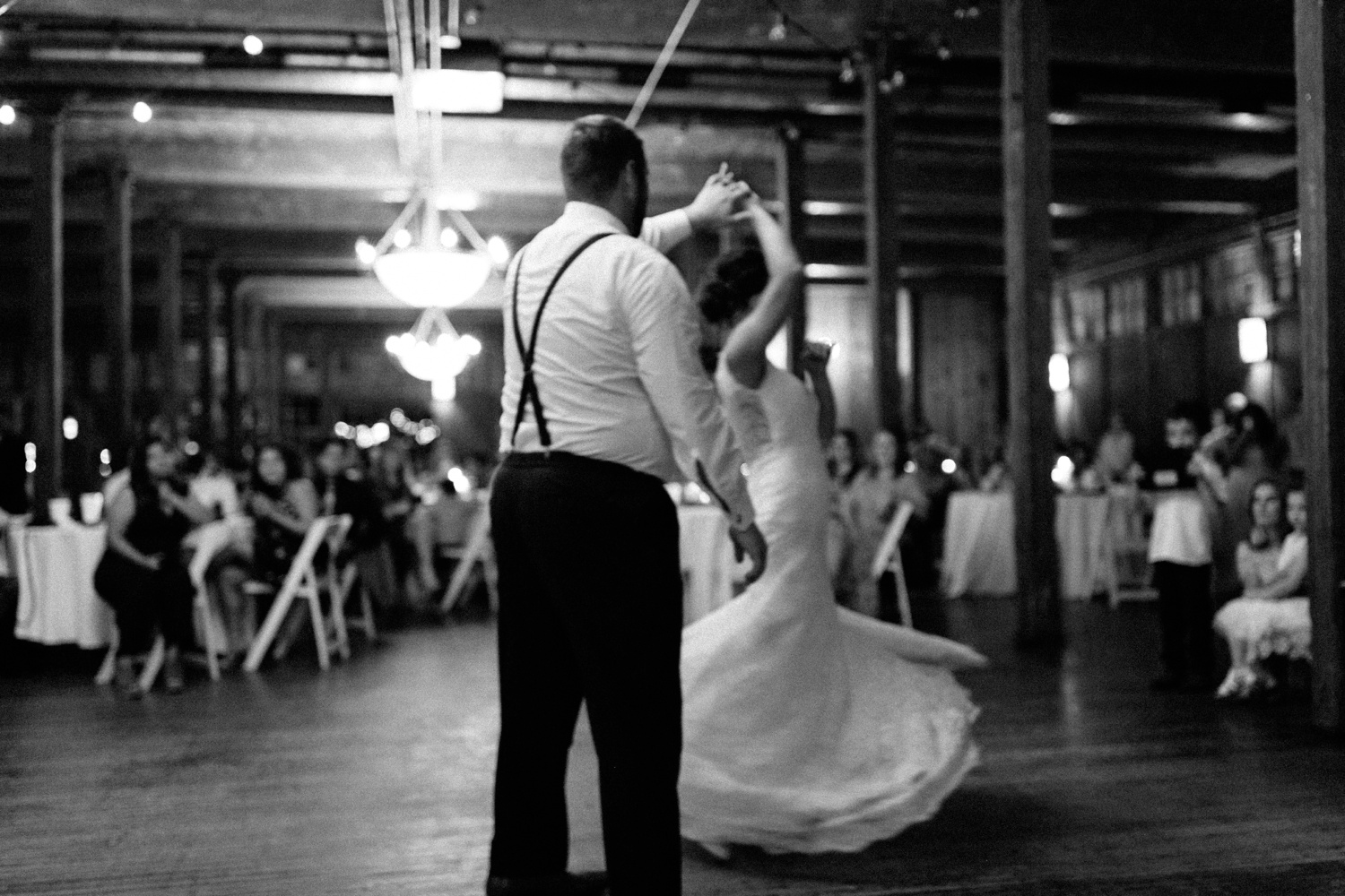 Virginia + Kory | emotional, industrial style wedding with dusty blue, ivory, and gold accents at the Mckinney Cotton Mill by North Texas Wedding Photographer Rachel Meagan Photography | 106