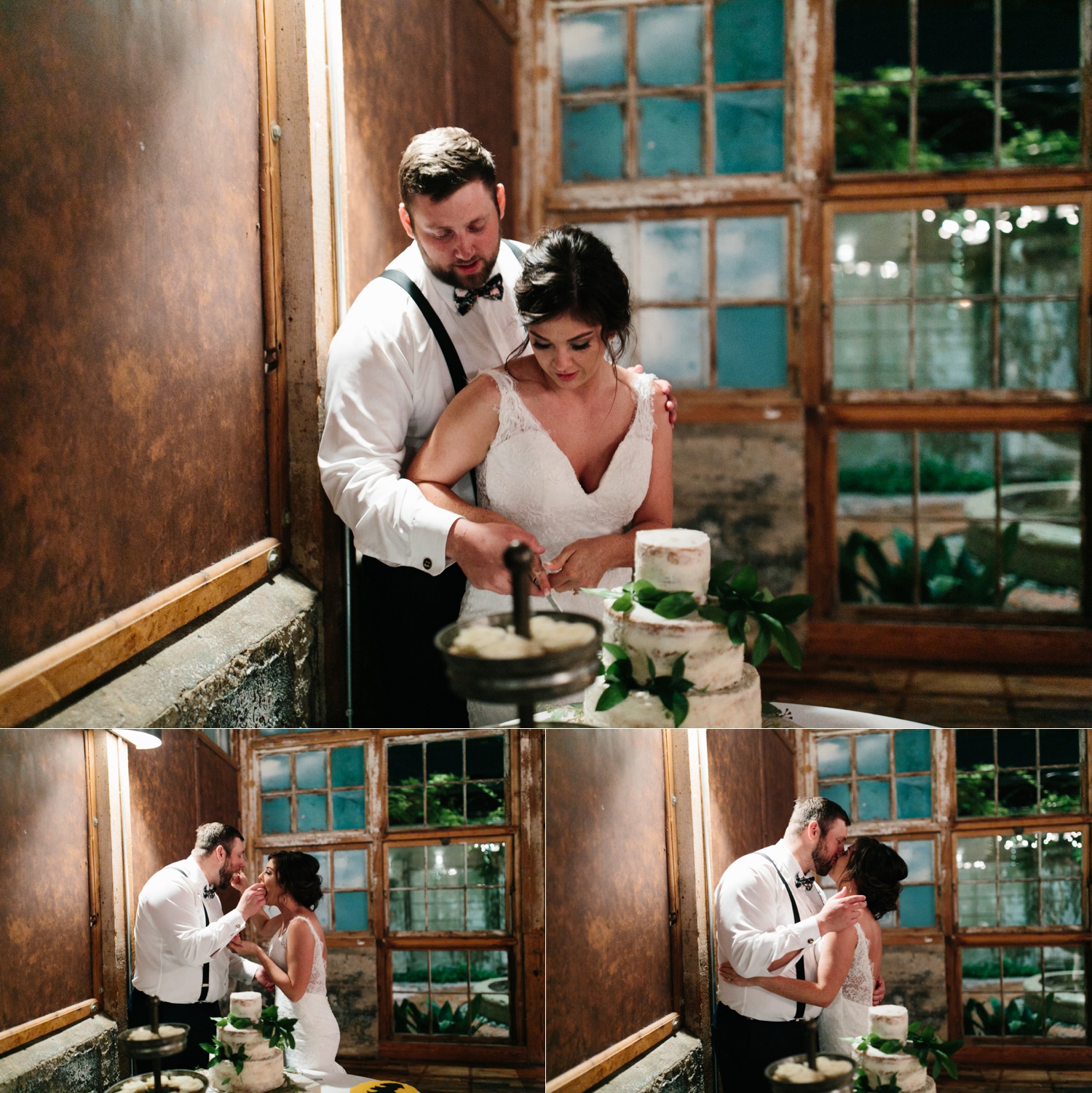 Virginia + Kory | emotional, industrial style wedding with dusty blue, ivory, and gold accents at the Mckinney Cotton Mill by North Texas Wedding Photographer Rachel Meagan Photography | 120