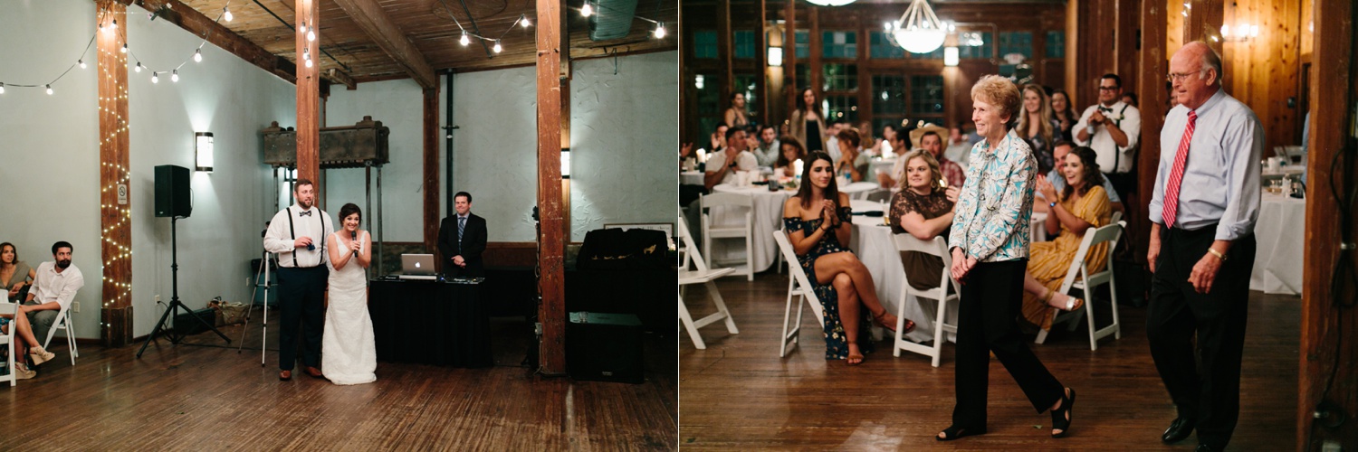 Virginia + Kory | emotional, industrial style wedding with dusty blue, ivory, and gold accents at the Mckinney Cotton Mill by North Texas Wedding Photographer Rachel Meagan Photography | 122