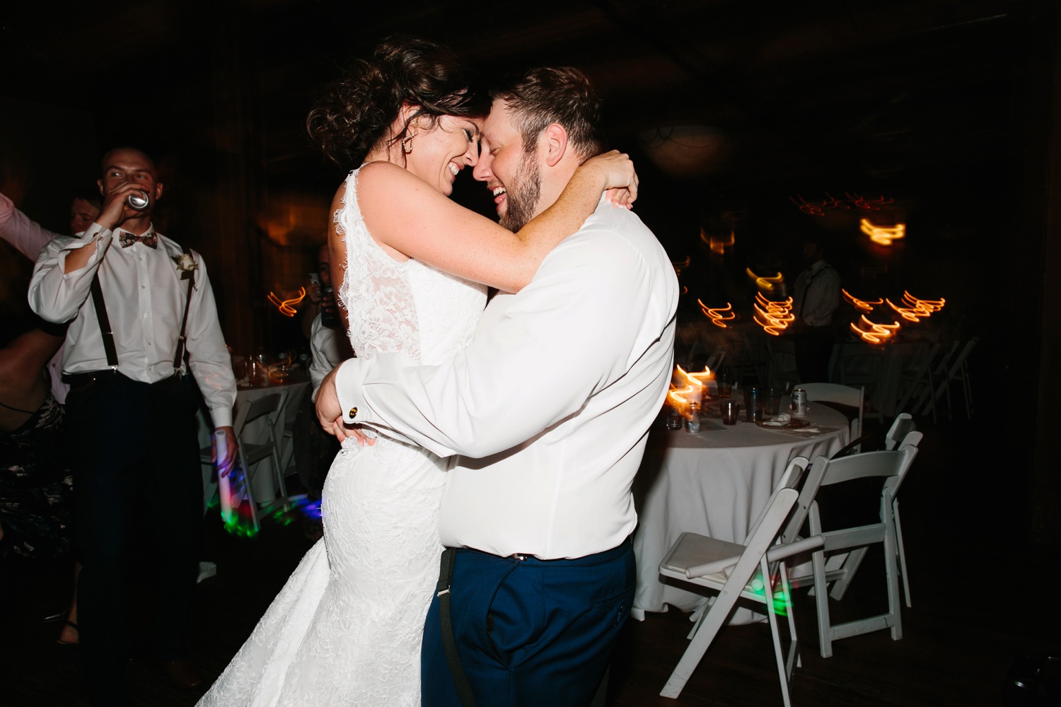 Virginia + Kory | emotional, industrial style wedding with dusty blue, ivory, and gold accents at the Mckinney Cotton Mill by North Texas Wedding Photographer Rachel Meagan Photography | 131
