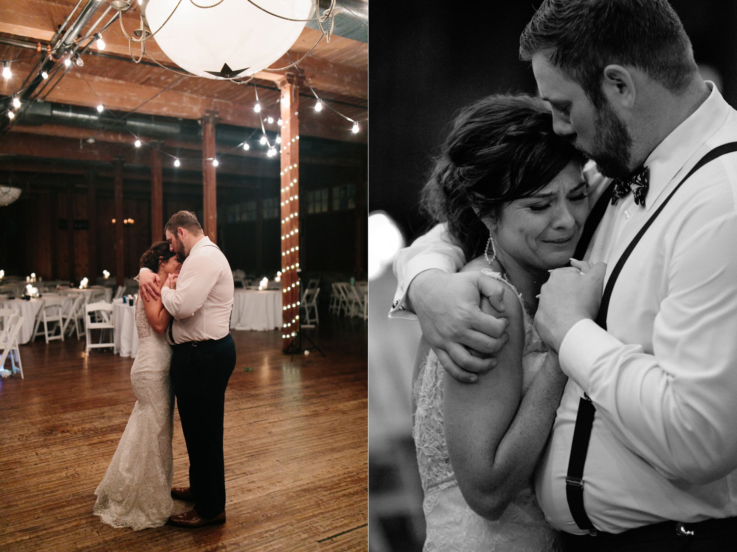 Virginia + Kory | emotional, industrial style wedding with dusty blue, ivory, and gold accents at the Mckinney Cotton Mill by North Texas Wedding Photographer Rachel Meagan Photography | 135