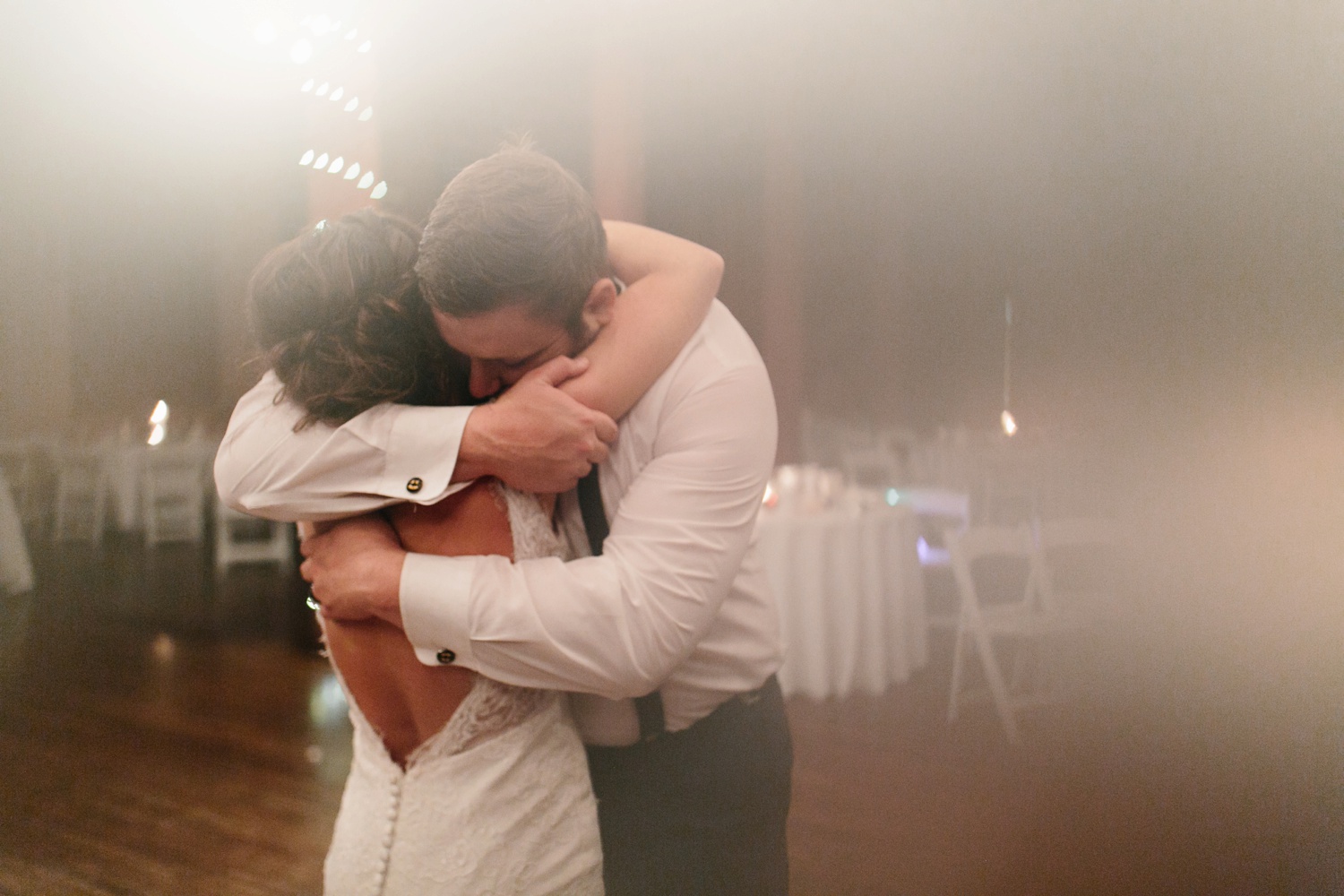 Virginia + Kory | emotional, industrial style wedding with dusty blue, ivory, and gold accents at the Mckinney Cotton Mill by North Texas Wedding Photographer Rachel Meagan Photography | 136