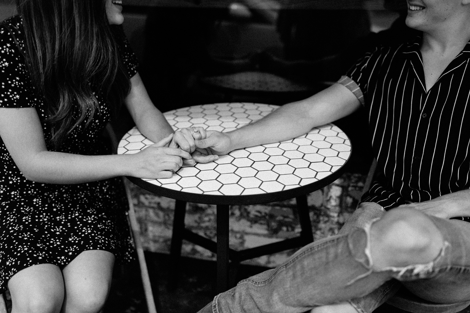 Annie + Max | cozy coffee shop, dowtown Fort Smith, Hawksbill Crag stylish engagement session in the Ozark National Forest by Destination Wedding Photographer Rachel Meagan Photography | 016