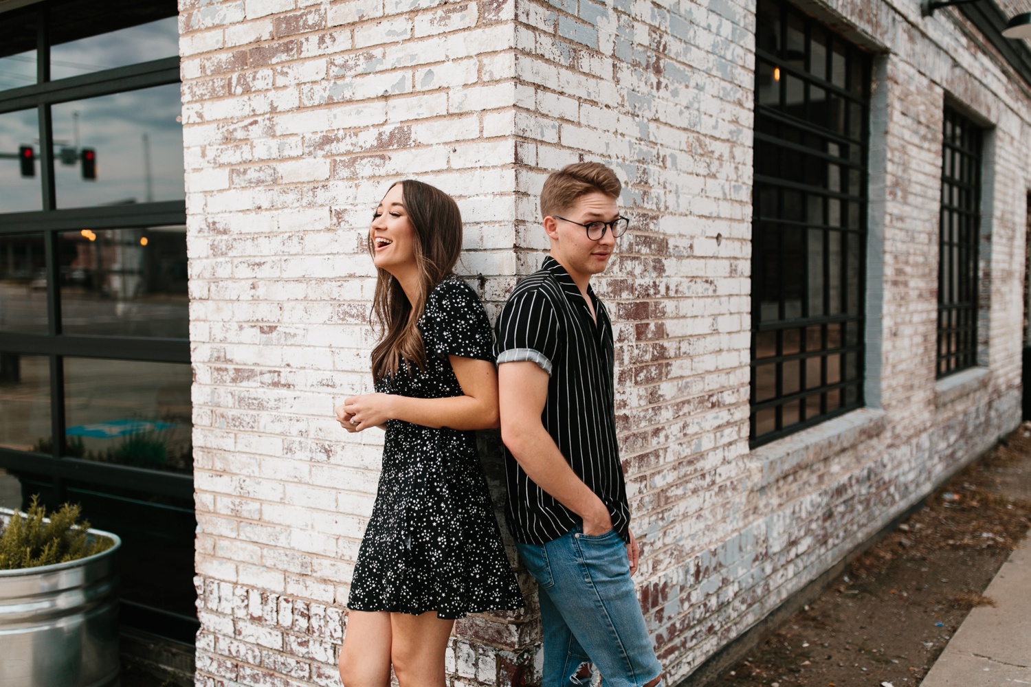 Annie + Max | cozy coffee shop, dowtown Fort Smith, Hawksbill Crag stylish engagement session in the Ozark National Forest by Destination Wedding Photographer Rachel Meagan Photography | 019