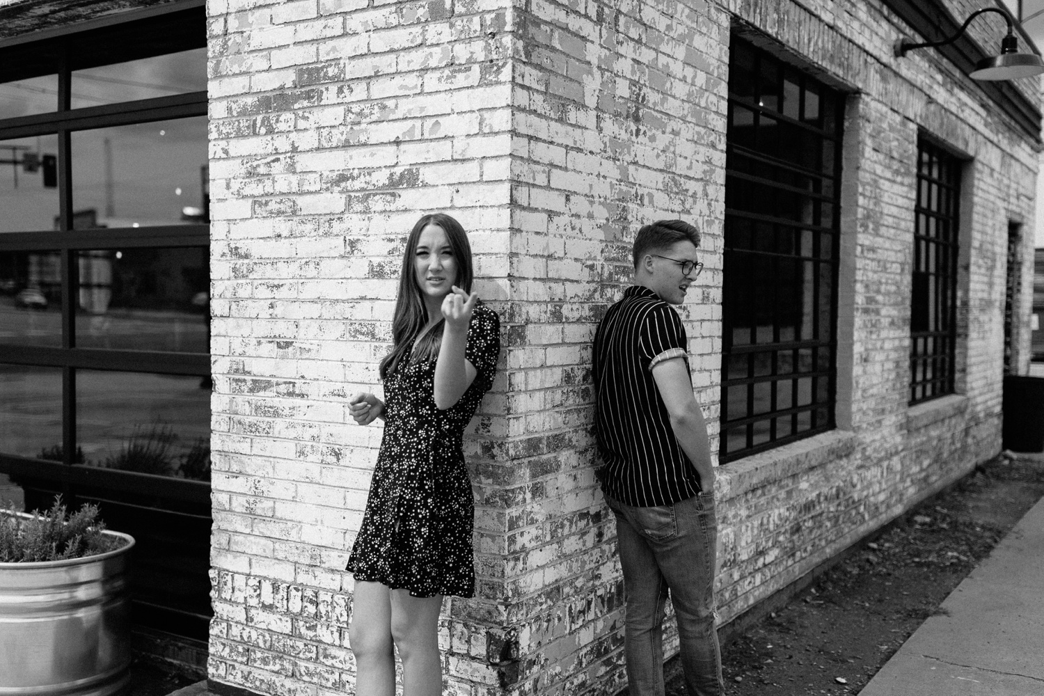 Annie + Max | cozy coffee shop, dowtown Fort Smith, Hawksbill Crag stylish engagement session in the Ozark National Forest by Destination Wedding Photographer Rachel Meagan Photography | 020