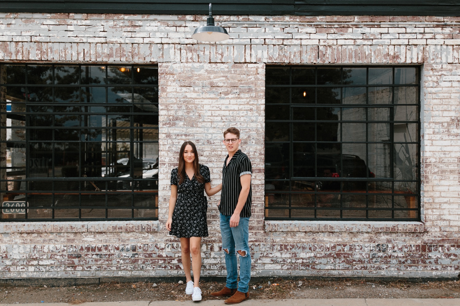 Annie + Max | cozy coffee shop, dowtown Fort Smith, Hawksbill Crag stylish engagement session in the Ozark National Forest by Destination Wedding Photographer Rachel Meagan Photography | 021