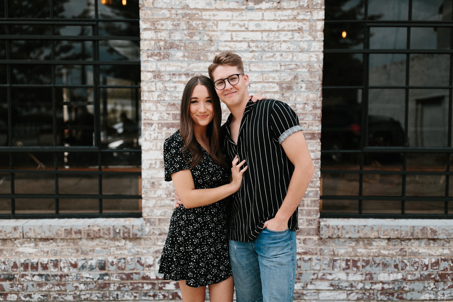 Annie + Max | cozy coffee shop, dowtown Fort Smith, Hawksbill Crag stylish engagement session in the Ozark National Forest by Destination Wedding Photographer Rachel Meagan Photography | 023