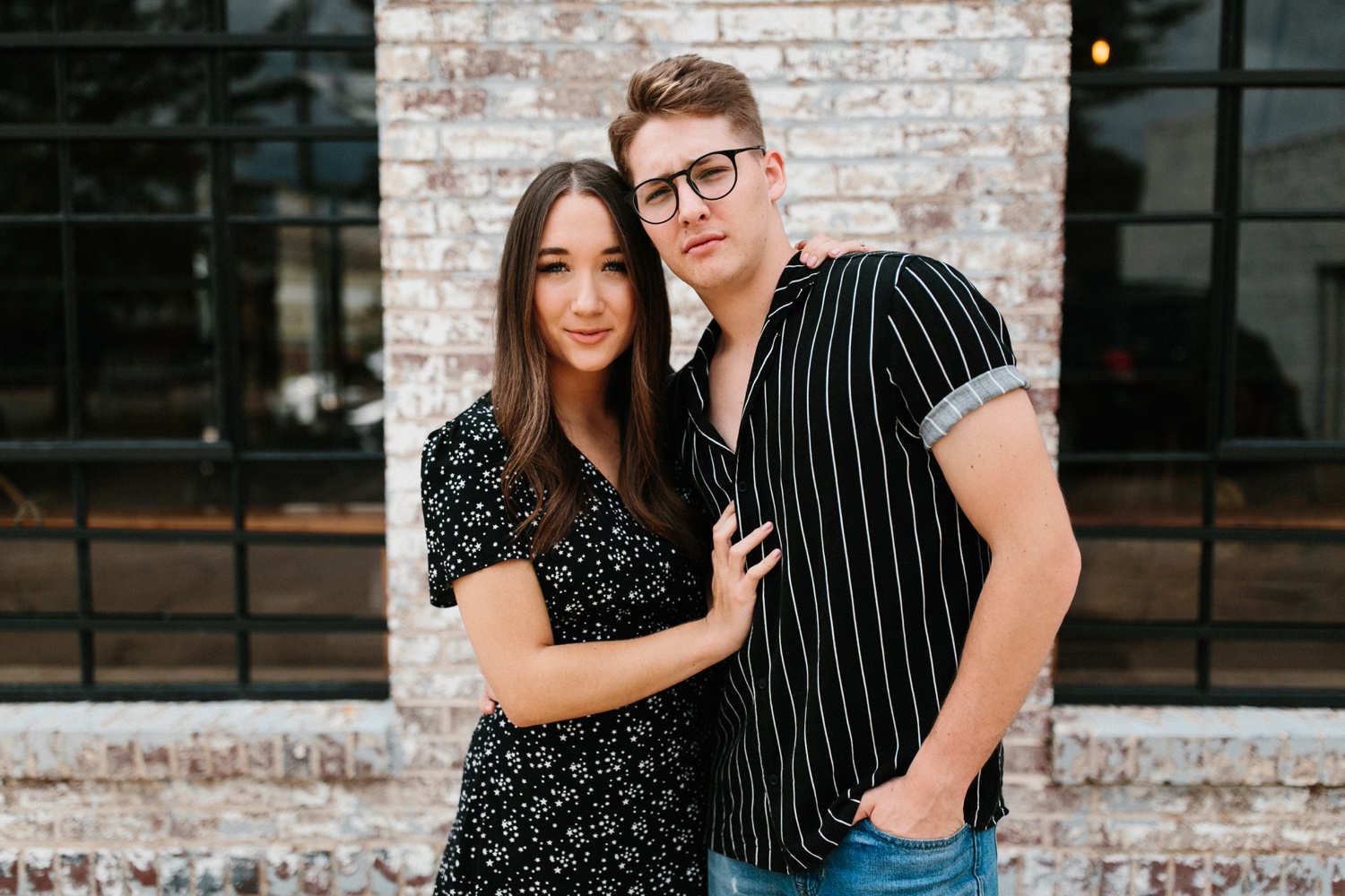 Annie + Max | cozy coffee shop, dowtown Fort Smith, Hawksbill Crag stylish engagement session in the Ozark National Forest by Destination Wedding Photographer Rachel Meagan Photography | 024