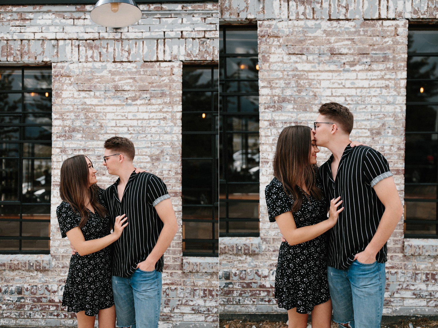 Annie + Max | cozy coffee shop, dowtown Fort Smith, Hawksbill Crag stylish engagement session in the Ozark National Forest by Destination Wedding Photographer Rachel Meagan Photography | 025
