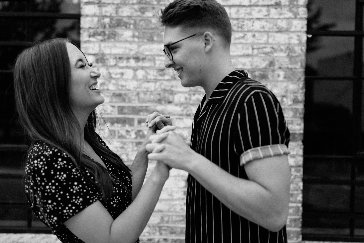 Annie + Max | cozy coffee shop, dowtown Fort Smith, Hawksbill Crag stylish engagement session in the Ozark National Forest by Destination Wedding Photographer Rachel Meagan Photography | 029