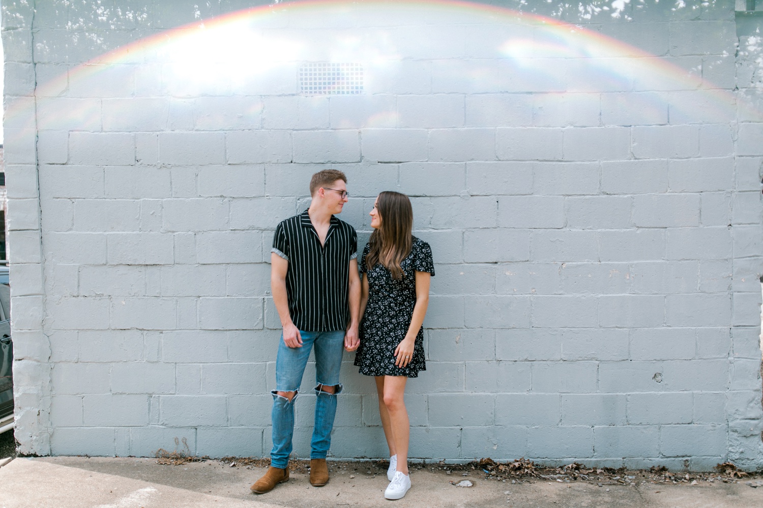 Annie + Max | cozy coffee shop, dowtown Fort Smith, Hawksbill Crag stylish engagement session in the Ozark National Forest by Destination Wedding Photographer Rachel Meagan Photography | 036