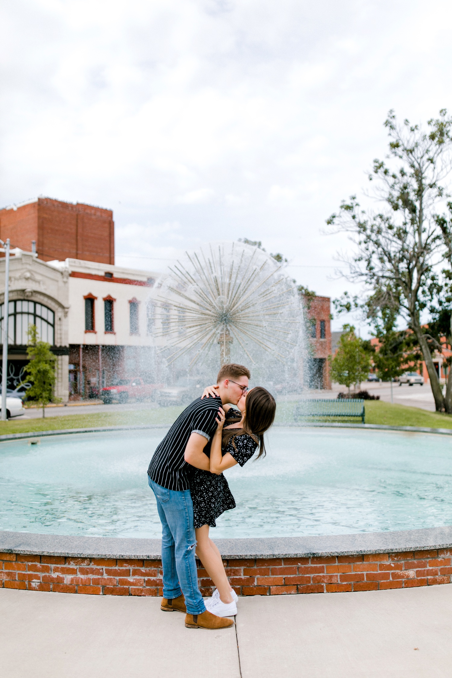 Annie + Max | cozy coffee shop, dowtown Fort Smith, Hawksbill Crag stylish engagement session in the Ozark National Forest by Destination Wedding Photographer Rachel Meagan Photography | 037