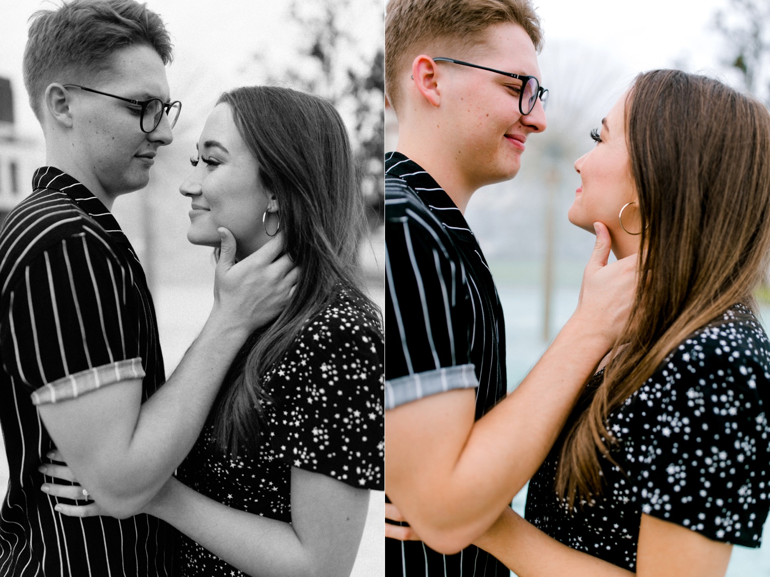 Annie + Max | cozy coffee shop, dowtown Fort Smith, Hawksbill Crag stylish engagement session in the Ozark National Forest by Destination Wedding Photographer Rachel Meagan Photography | 042