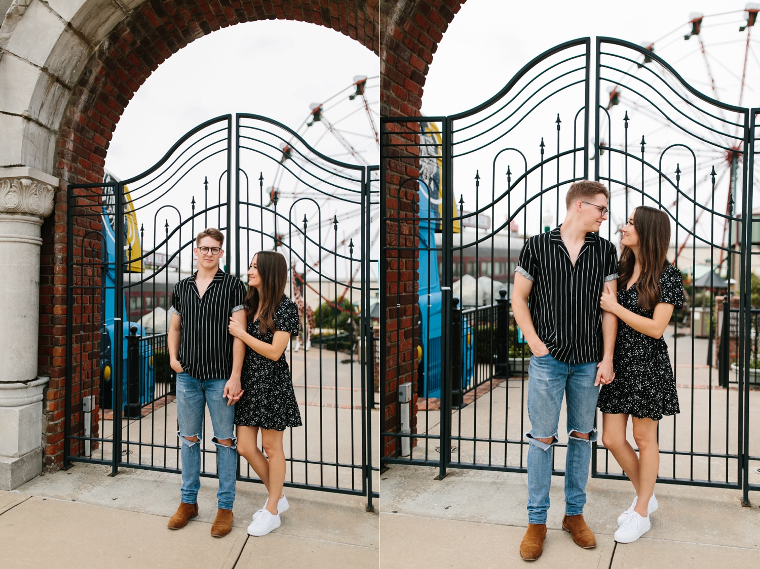 Annie + Max | cozy coffee shop, dowtown Fort Smith, Hawksbill Crag stylish engagement session in the Ozark National Forest by Destination Wedding Photographer Rachel Meagan Photography | 053