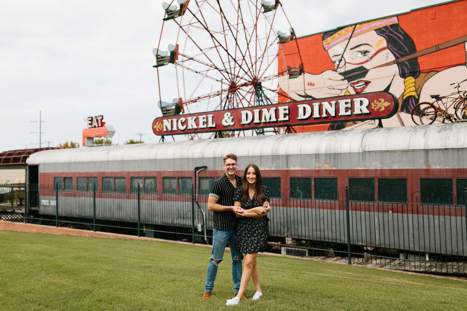 Annie + Max | cozy coffee shop, dowtown Fort Smith, Hawksbill Crag stylish engagement session in the Ozark National Forest by Destination Wedding Photographer Rachel Meagan Photography | 056