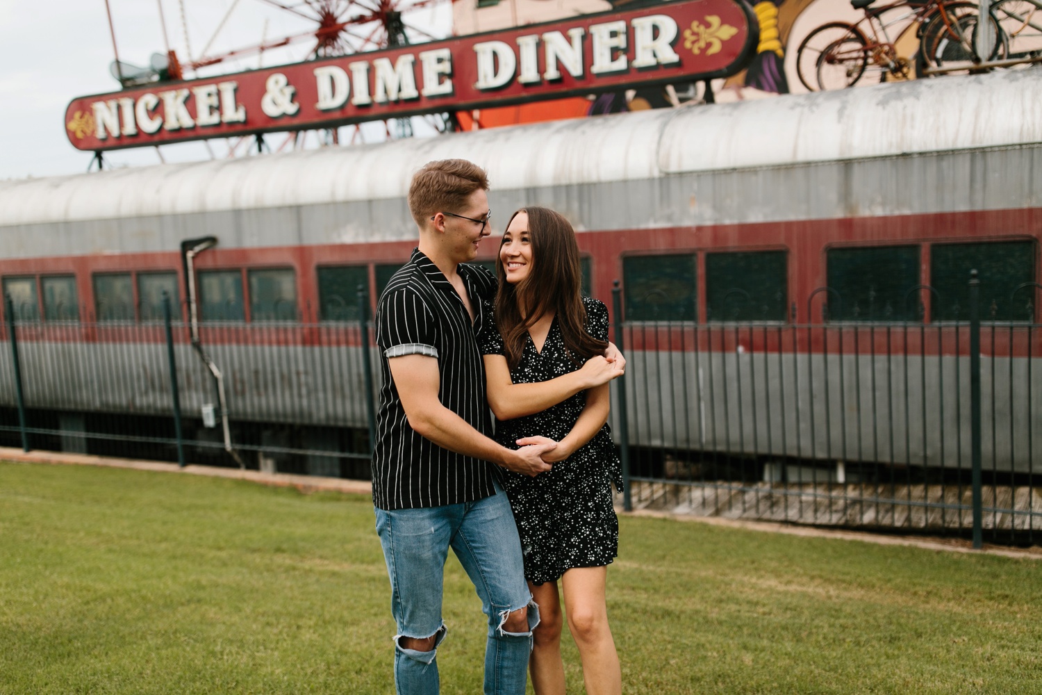 Annie + Max | cozy coffee shop, dowtown Fort Smith, Hawksbill Crag stylish engagement session in the Ozark National Forest by Destination Wedding Photographer Rachel Meagan Photography | 062