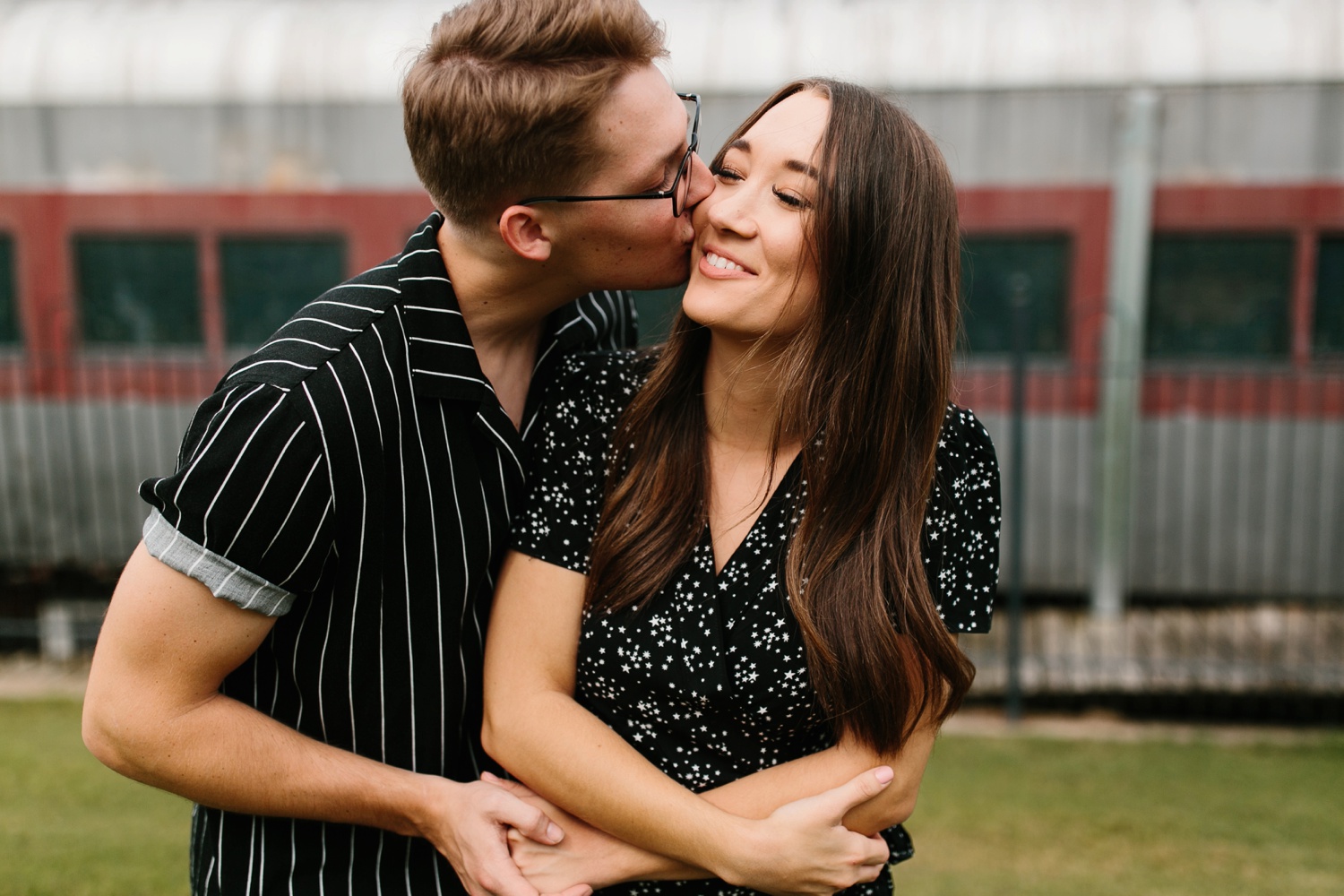 Annie + Max | cozy coffee shop, dowtown Fort Smith, Hawksbill Crag stylish engagement session in the Ozark National Forest by Destination Wedding Photographer Rachel Meagan Photography | 064