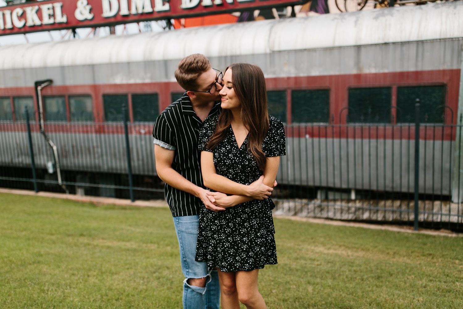 Annie + Max | cozy coffee shop, dowtown Fort Smith, Hawksbill Crag stylish engagement session in the Ozark National Forest by Destination Wedding Photographer Rachel Meagan Photography | 066