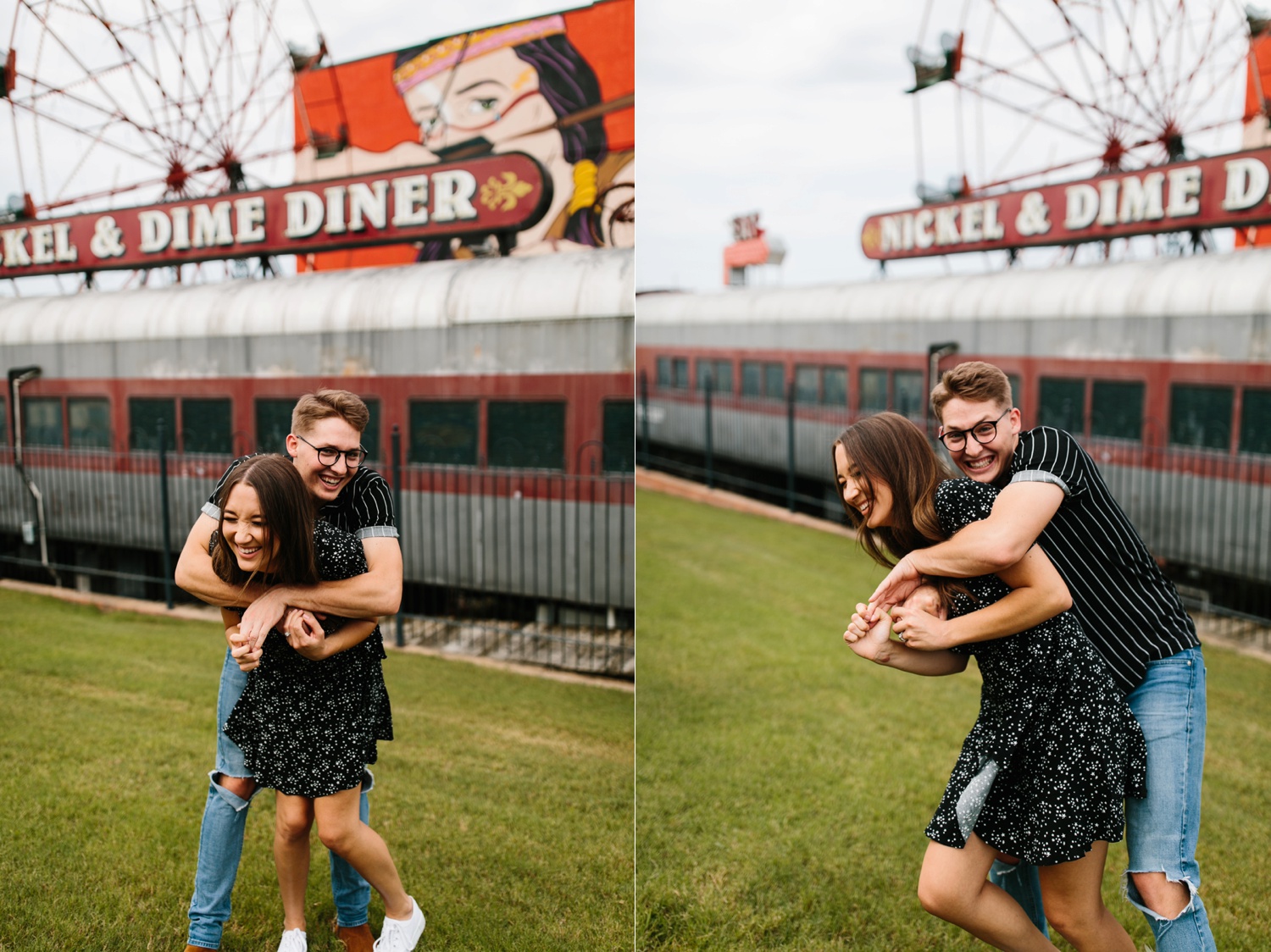 Annie + Max | cozy coffee shop, dowtown Fort Smith, Hawksbill Crag stylish engagement session in the Ozark National Forest by Destination Wedding Photographer Rachel Meagan Photography | 072