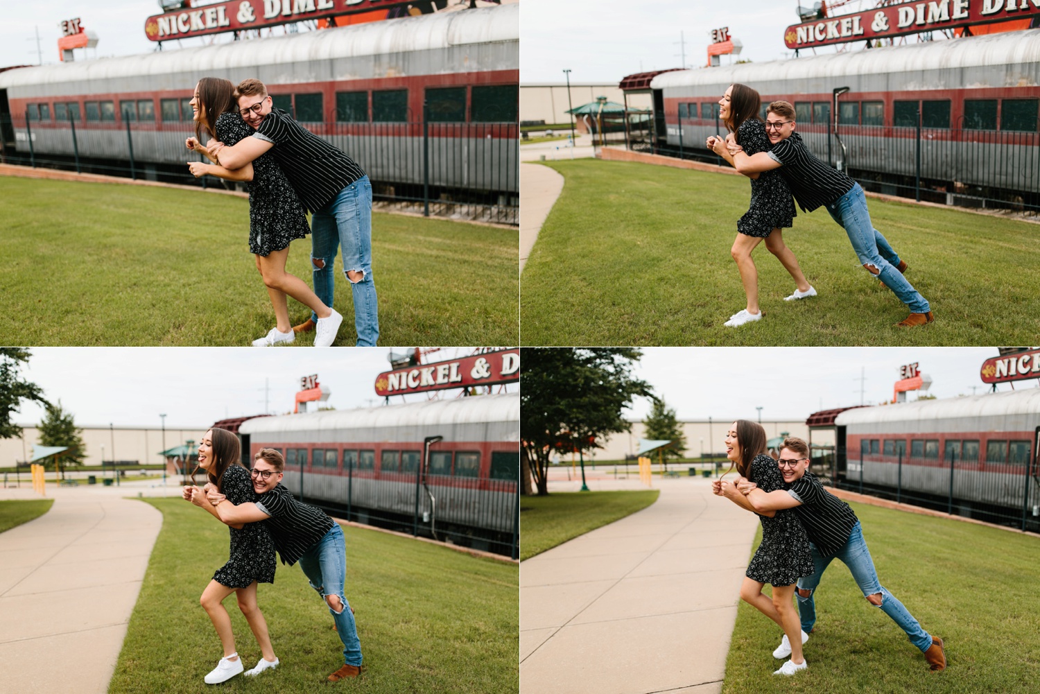 Annie + Max | cozy coffee shop, dowtown Fort Smith, Hawksbill Crag stylish engagement session in the Ozark National Forest by Destination Wedding Photographer Rachel Meagan Photography | 074